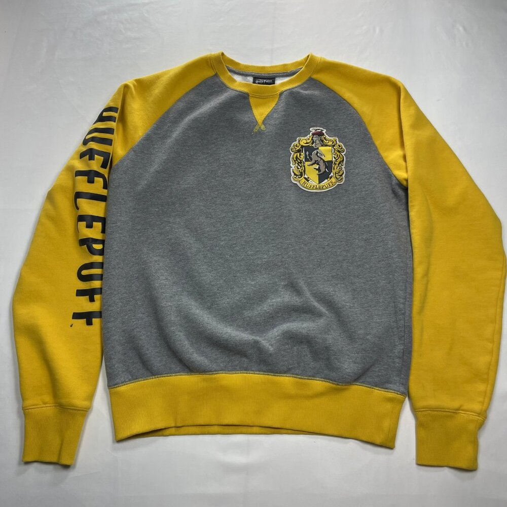 Universal Studios Harry Potter Hufflepuff Color Block Crewneck Sweatshirt - Size